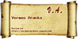 Vermes Aranka névjegykártya