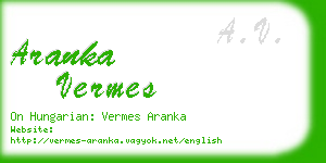 aranka vermes business card